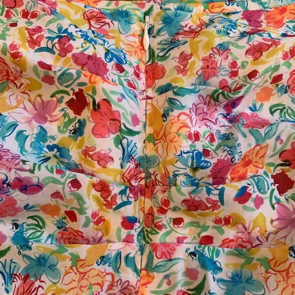 For Love & Lemons Gilles Floral Mini Skirt | White Pink Blue | Small - Picture 4 of 7